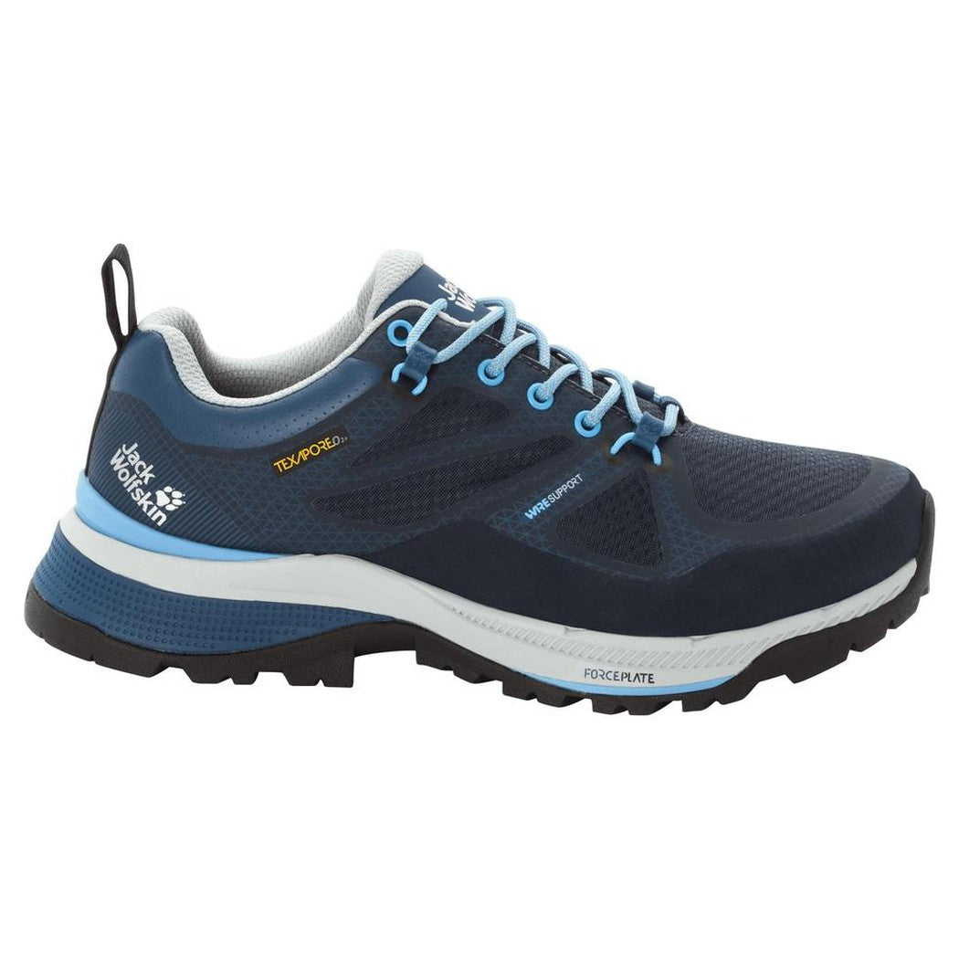 Jack Wolfskin Women s Force Striker Texapore Low Dark Blue Light Blue 9.5