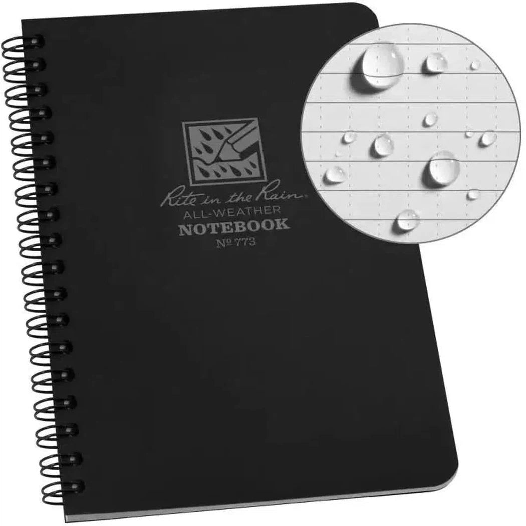 Rite in the Rain: Side Spiral Notebook Blue 4 5/8 x 7