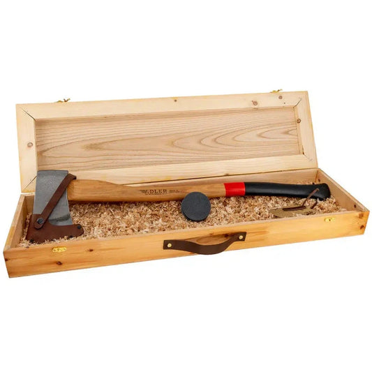 Adler Axe Gift Set - Yankee Axe-Camping - Accessories - Knife & Axe Accessories-Adler-Red Stripe-Appalachian Outfitters