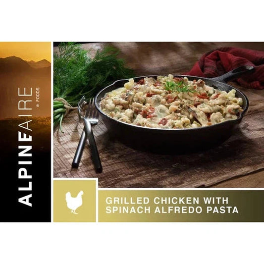 AlpineAire Grilled Chicken with Spinach Alfredo Pasta-Food - Backpacking-AlpineAire-Appalachian Outfitters