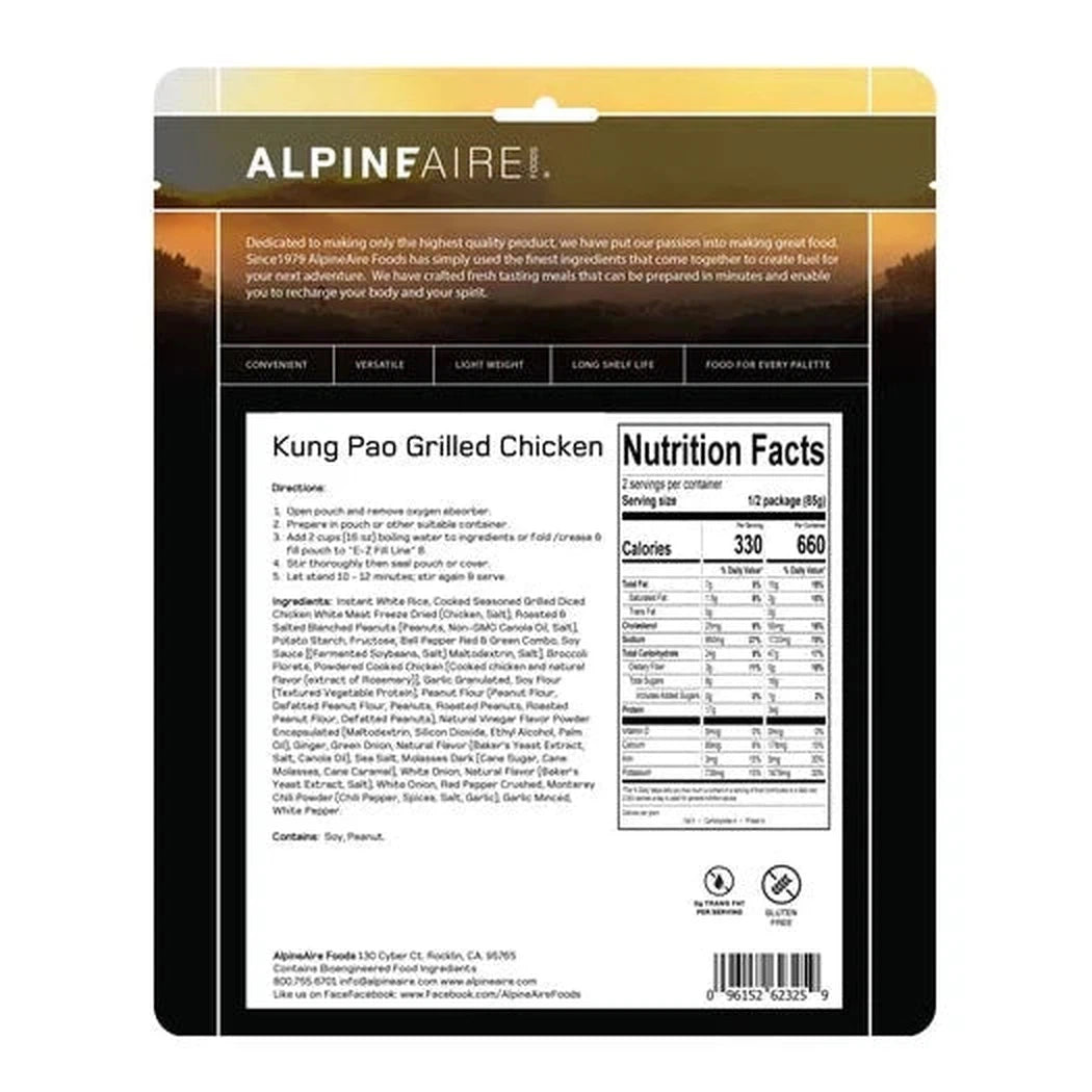 AlpineAire Kung Pao Grilled Chicken-Food - Backpacking-AlpineAire-Appalachian Outfitters