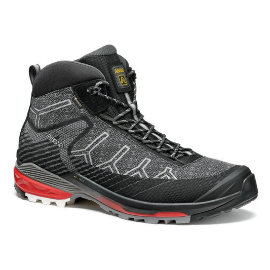 Asolo Falcon Evo Jacquard GV-Men's - Footwear - Shoes-Asolo-Black/Red-9-Appalachian Outfitters