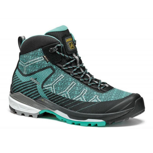 Asolo Women's Falcon Evo Jacquard GV-Women's - Footwear - Shoes-Asolo-Black/Green-7-Appalachian Outfitters