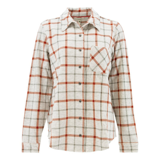 Aventura Women's Luscious Plaid Shirt 2-Women's - Clothing - Tops-Aventura-Heather Grey-S-Appalachian Outfitters