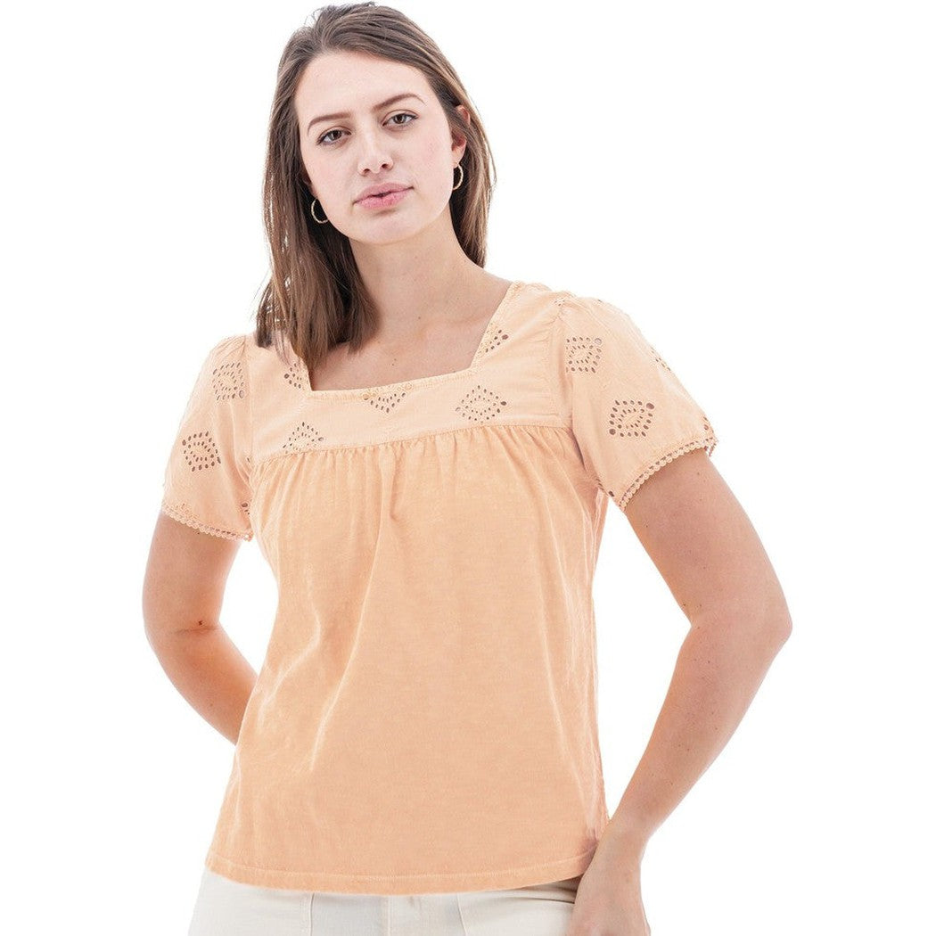 Aventura Women's Seychelle Short Sleeve Top-Women's - Clothing - Tops-Aventura-Papaya Punch-S-Appalachian Outfitters