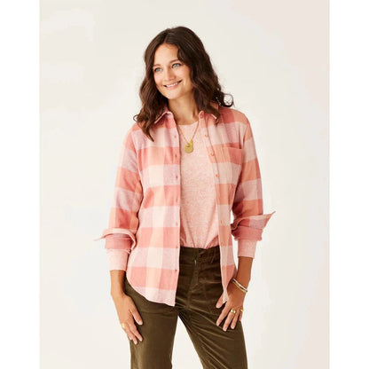 Carve Designs Women's Fairbanks Supersoft Shirt-Women's - Clothing - Tops-Carve Designs-Lt. Henna Check-S-Appalachian Outfitters