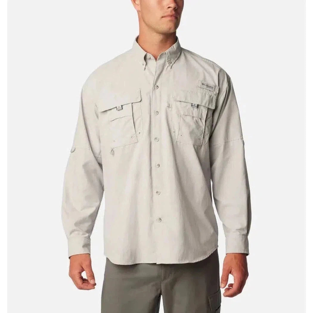 Columbia Sportswear Men's PFG Bahama II Long Sleeve Shirt-Men's - Clothing - Tops-Columbia Sportswear-Cool Grey-M-Appalachian Outfitters