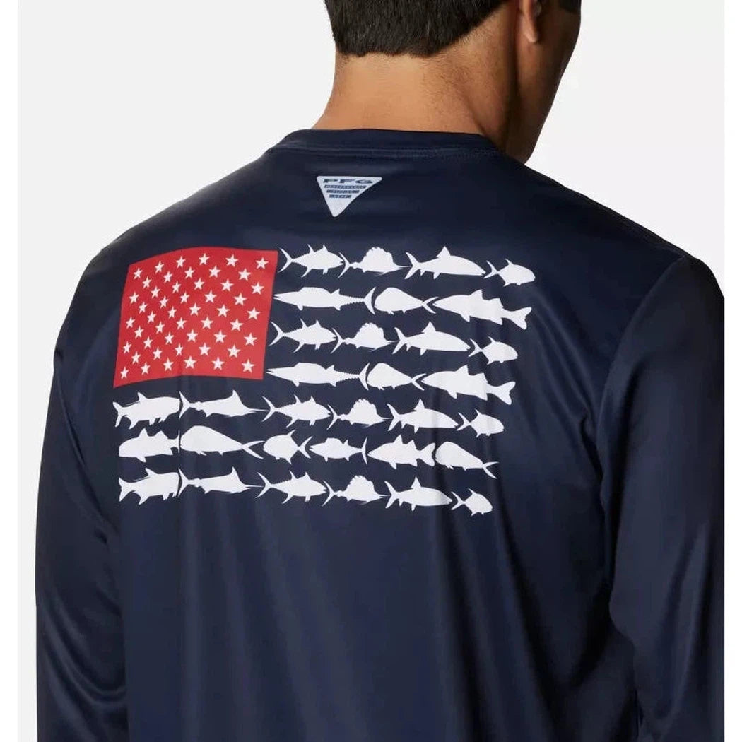 Columbia Sportswear Men's Terminal Tackle PFG Fish Flag Long Sleeve-Men's - Clothing - Tops-Columbia Sportswear-Appalachian Outfitters