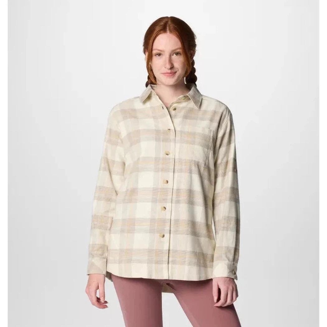 Columbia Sportswear Women's Holly Hideaway Flannel Shirt-Women's - Clothing - Tops-Columbia Sportswear-Chalk Buffalo Tartan-S-Appalachian Outfitters