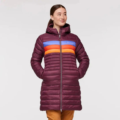 Women's Fuego Down Parka-Women's - Clothing - Jackets & Vests-Cotopaxi-Wine Stripes-S-Appalachian Outfitters