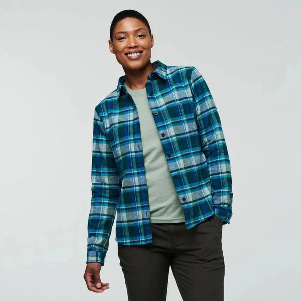 Women's Mero Flannel Shirt-Women's - Clothing - Tops-Cotopaxi-Deep Ocean Plaid-S-Appalachian Outfitters