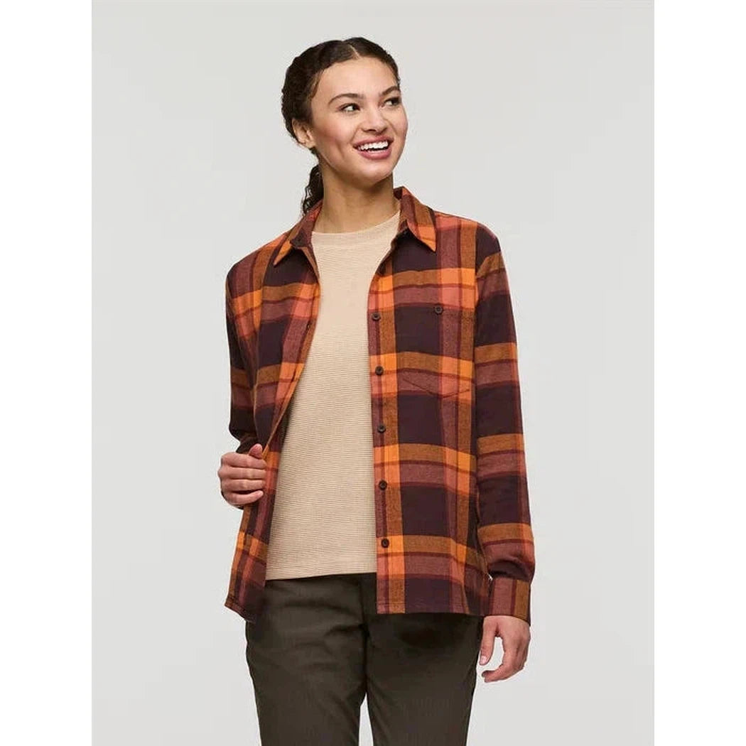 Cotopaxi Women's Quedo Flannel Shirt-Women's - Clothing - Tops-Cotopaxi-Chestnut Plaid-S-Appalachian Outfitters