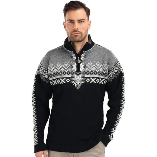 Dale Of Norway Men's 140th Anniversary Sweater-Men's - Clothing - Tops-Dale Of Norway-Black Smoke Offwhite-M-Appalachian Outfitters