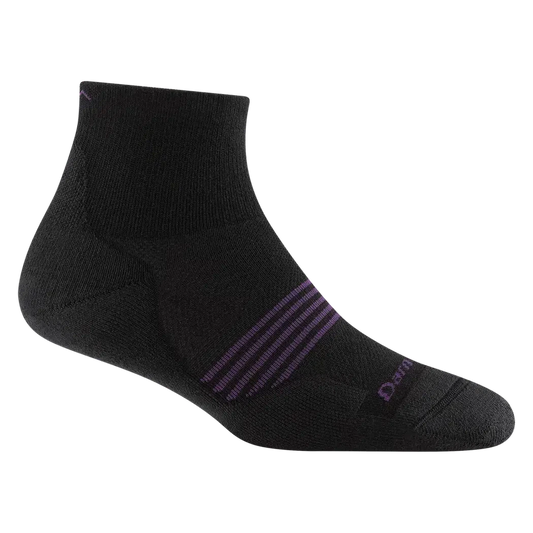 Darn Tough Element Quarter Lightweight with Cushion-Accessories - Socks - Unisex-Darn Tough-Black-M-Appalachian Outfitters