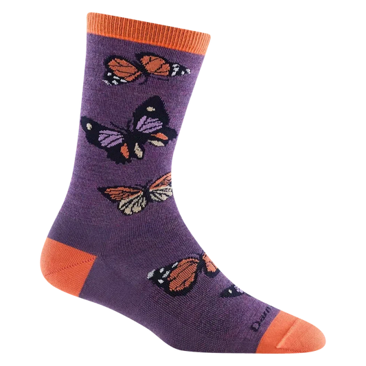 Darn Tough Women's Flutter Crew Lightweight-Accessories - Socks - Women's-Darn Tough-Plum-M-Appalachian Outfitters