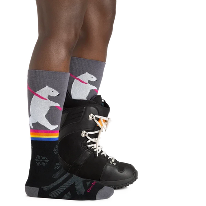 Darn Tough Women's Thermolite Due North Over-the-Calf Midweight Ski & Snowboard Sock-Accessories - Socks - Women's-Darn Tough-Black-S-Appalachian Outfitters