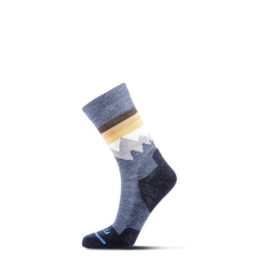 FITS Light Cushion Hike Crew - Mountain Top-Accessories - Socks - Unisex-FITS-Navy-S-Appalachian Outfitters