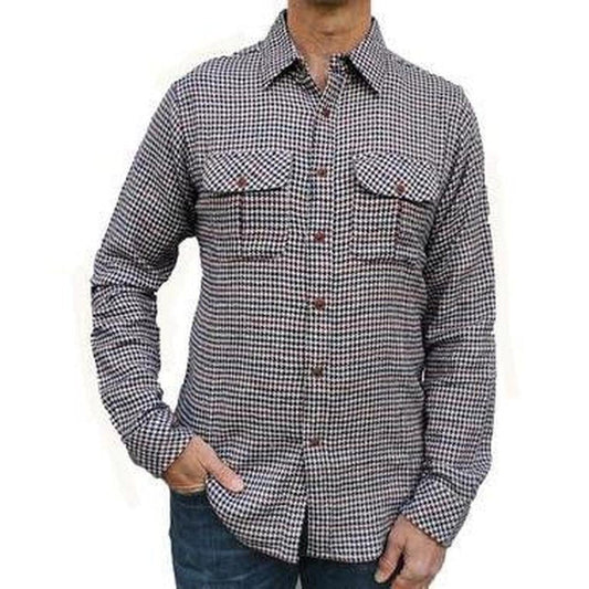 Flyshacker-Men's The Dogstooth Check Shirt-Appalachian Outfitters