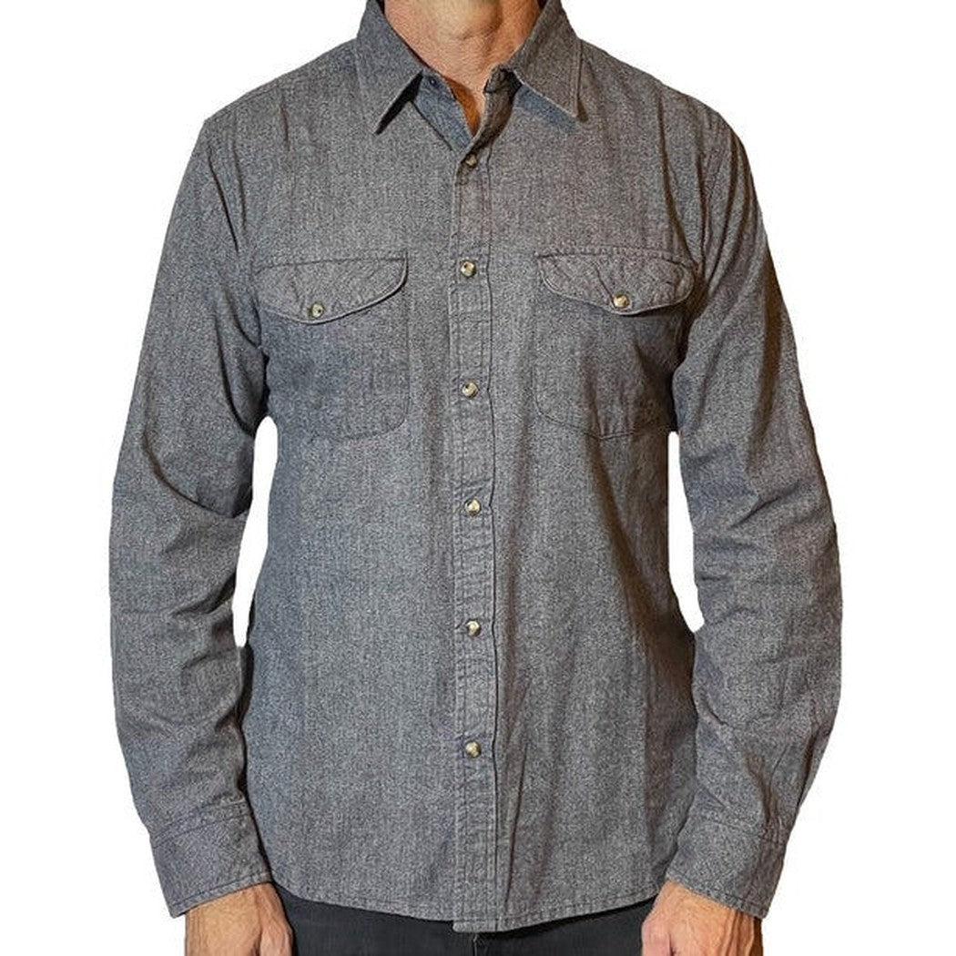 Flyshacker Men's Shenandoah Solid Grindle Shirt-Men's - Clothing - Tops-Flyshacker-Black-M-Appalachian Outfitters