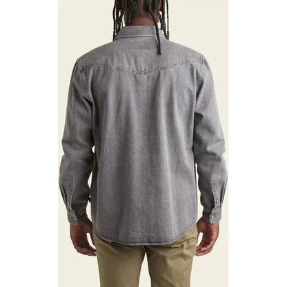 Howler Brothers Men's Dust Up Demin Snapshirt-Men's - Clothing - Tops-Howler Brothers-Appalachian Outfitters