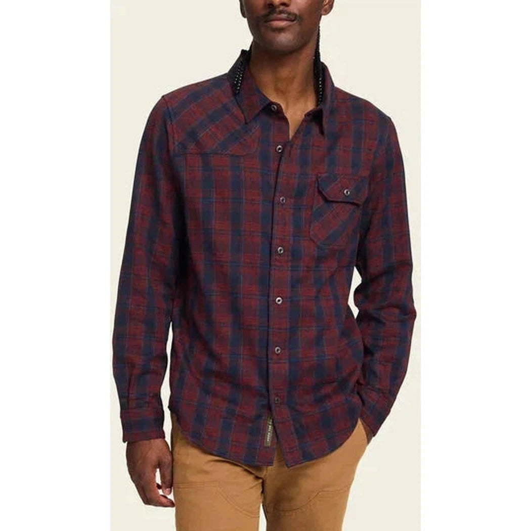 Howler Brothers Men's Harker Flannel-Men's - Clothing - Tops-Howler Brothers-Barrett Plaid : Burgundy-M-Appalachian Outfitters