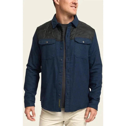 Howler Brothers Men's Quintana Quilted Flannel-Men's - Clothing - Tops-Howler Brothers-Station Blue-M-Appalachian Outfitters