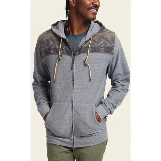 Howler Brothers Men's Shaman Hoodie-Men's - Clothing - Tops-Howler Brothers-Deep Grey / Herrador Jacquard-M-Appalachian Outfitters