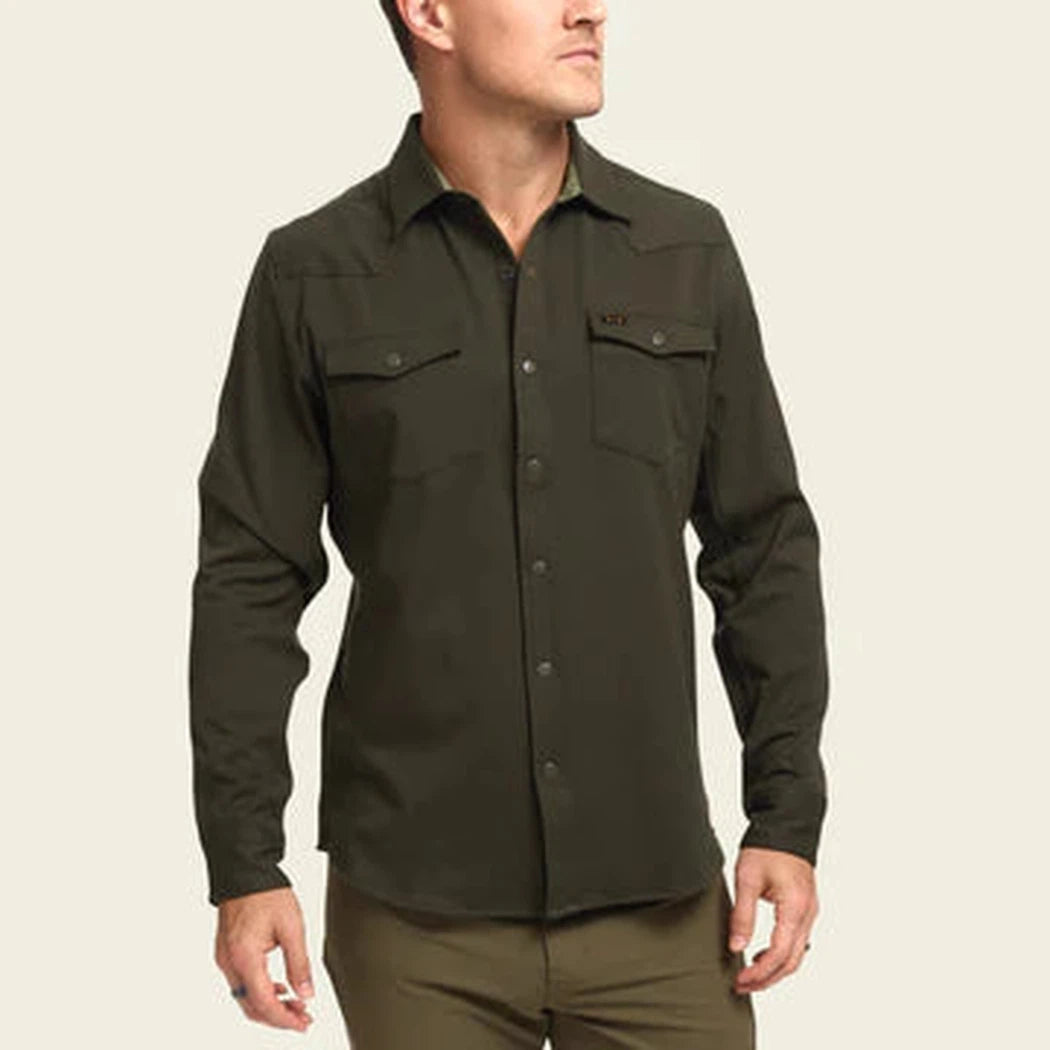 Howler Brothers Stockman Stretch Snapshirt-Men's - Clothing - Tops-Howler Brothers-Appalachian Outfitters