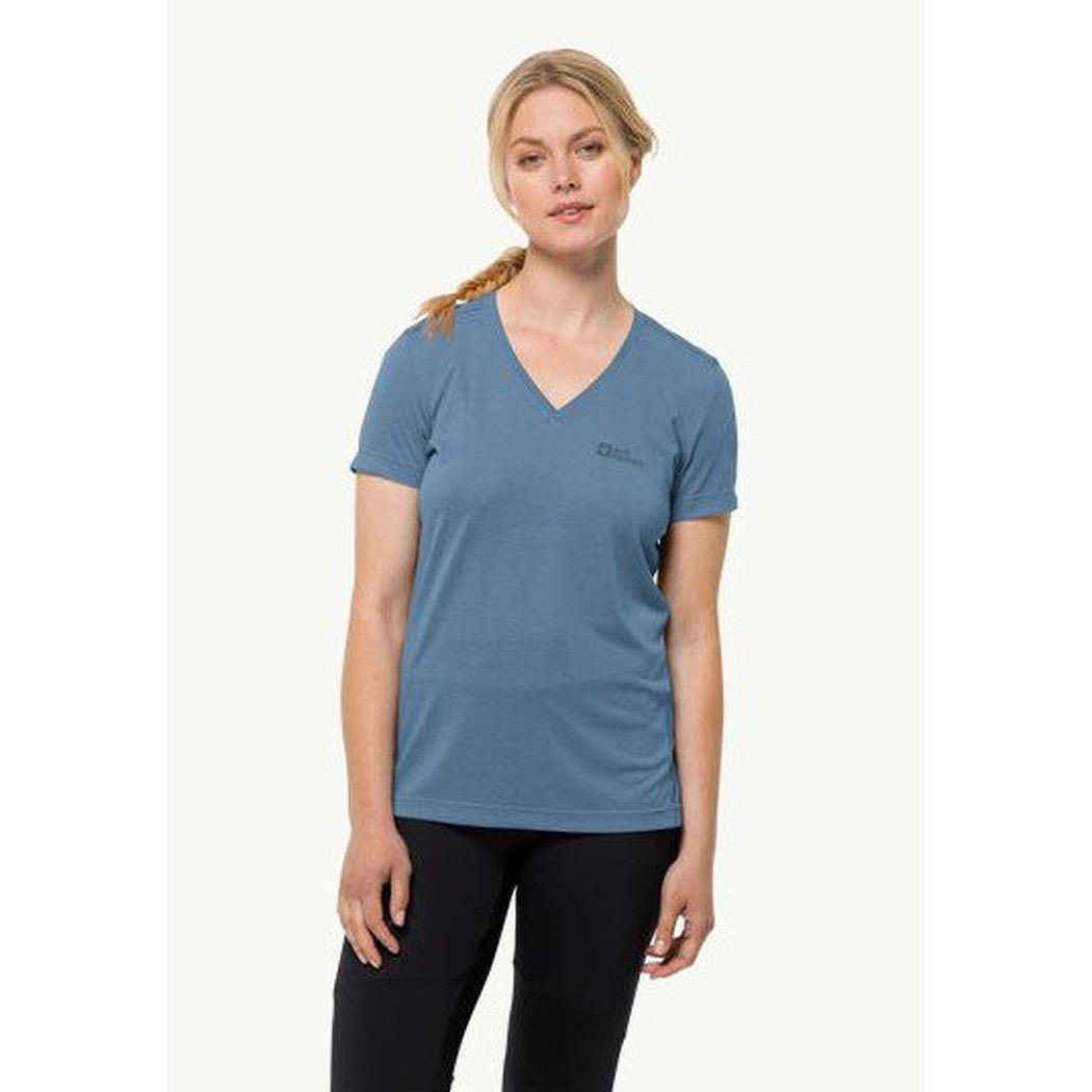 Jack Wolfskin Women's Crosstrail T-Women's - Clothing - Tops-Jack Wolfskin-Elemental Blue-S-Appalachian Outfitters