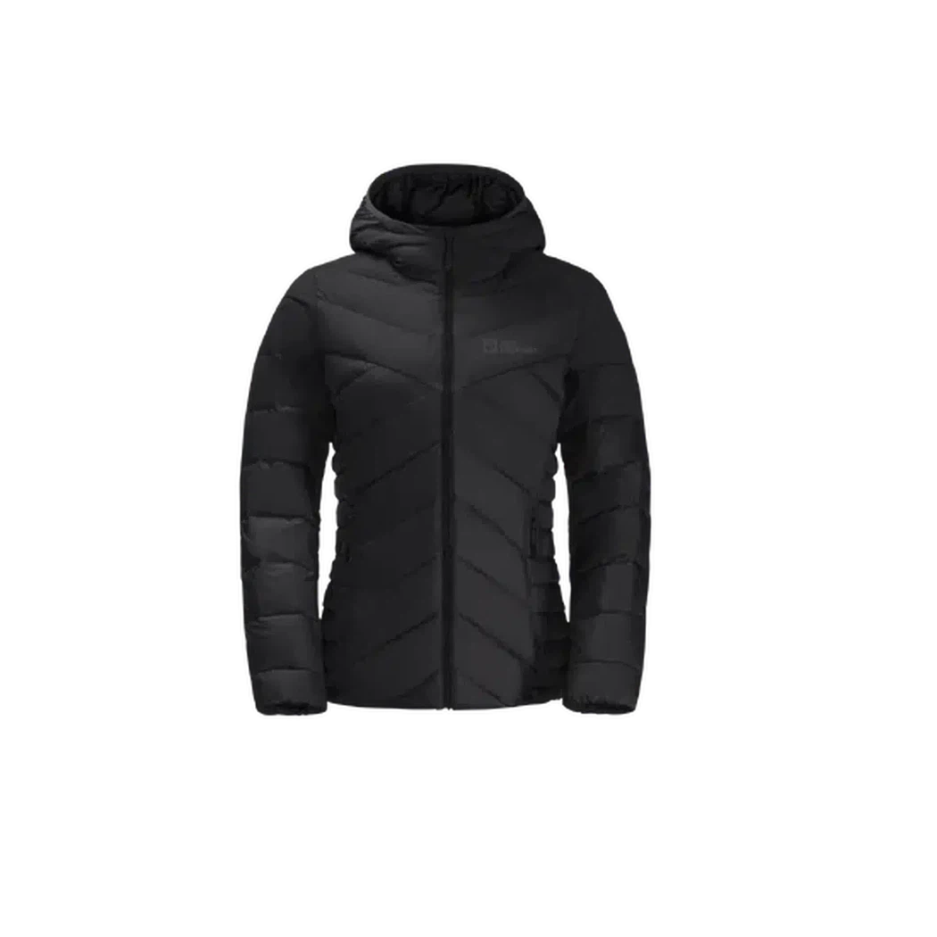 Women's Tundra Down Hoody-Women's - Clothing - Jackets & Vests-Jack Wolfskin-Black-S-Appalachian Outfitters