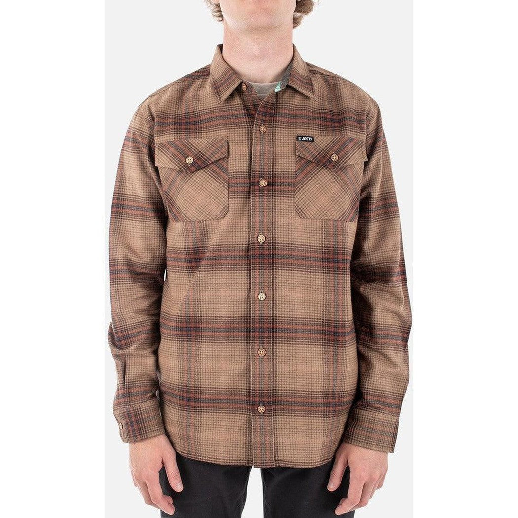 Men's Breaker Fannel-Men's - Clothing - Tops-Jetty-Tan-M-Appalachian Outfitters