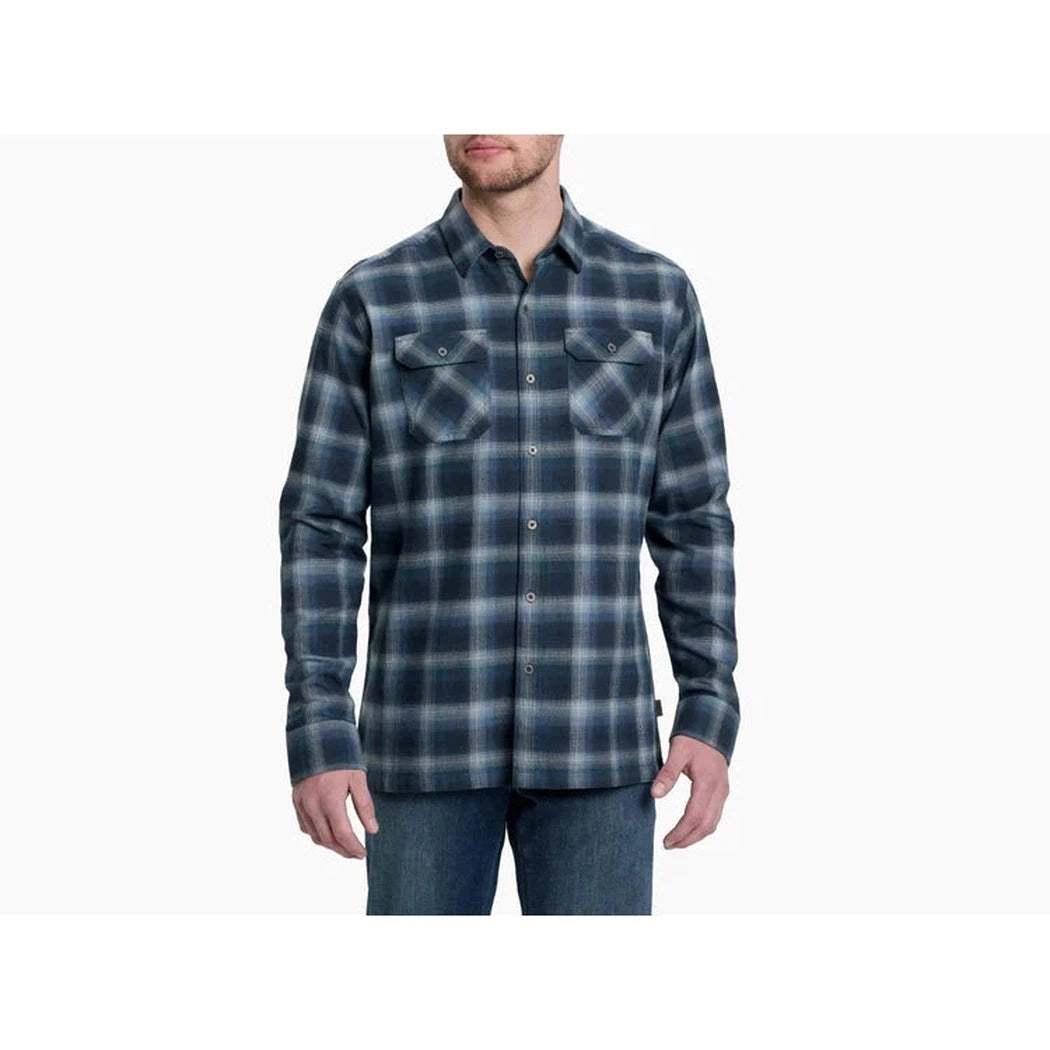 Kuhl Men's Dillingr Flannel Long Sleeve-Men's - Clothing - Tops-Kuhl-Blue Check-M-Appalachian Outfitters