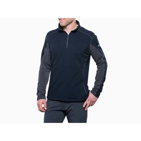 Kuhl Men's Revel™ 1/4 Zip Sweater-Men's - Clothing - Tops-Kuhl-Mutiny Blue/Steel-S-Appalachian Outfitters