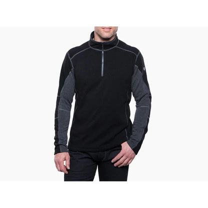 Kuhl Men's Revel™ 1/4 Zip Sweater-Men's - Clothing - Tops-Kuhl-Black/Steel-S-Appalachian Outfitters