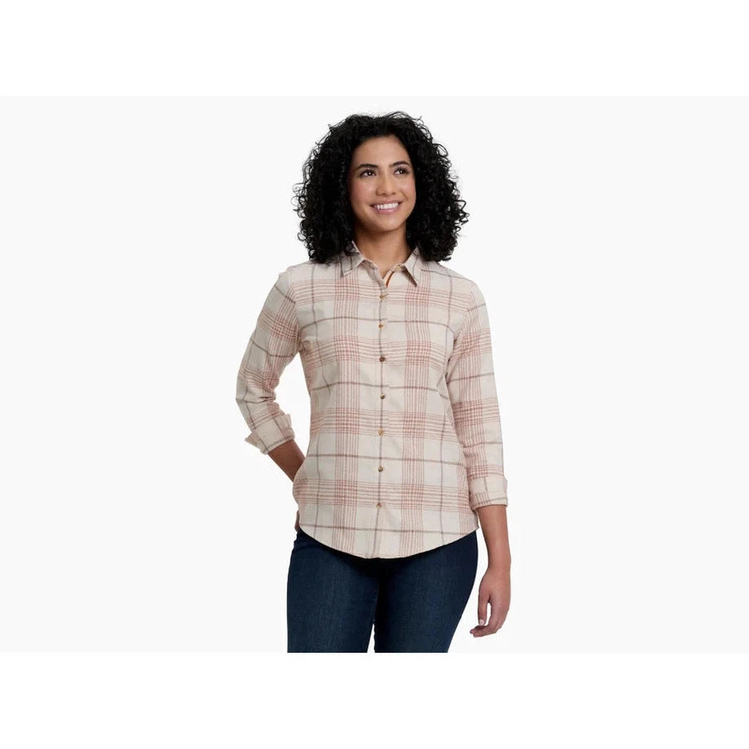 Kuhl Women's Kamila Flannel-Women's - Clothing - Tops-Kuhl-Mocha-S-Appalachian Outfitters