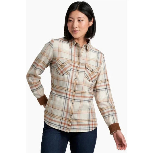 Kuhl Women's Tess Flannel Long Sleeve-Women's - Clothing - Tops-Kuhl-Dove-S-Appalachian Outfitters