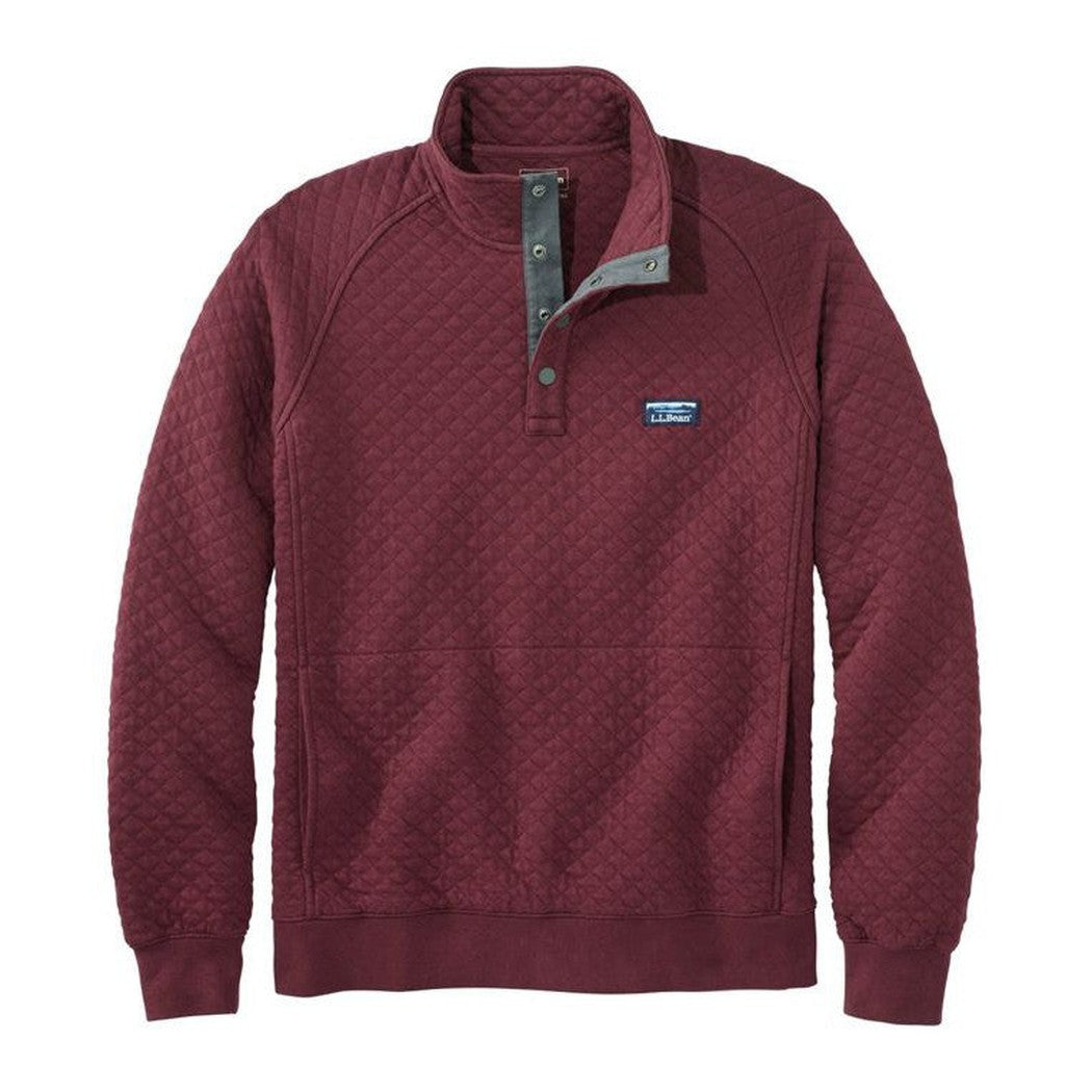 L.L.Bean Men's Bean's Quilted Sweatshirt-Men's - Clothing - Tops-L.L.Bean-Deep Wine-M-Appalachian Outfitters