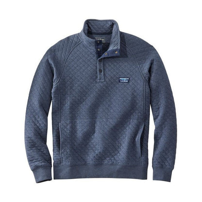 L.L.Bean Men's Bean's Quilted Sweatshirt-Men's - Clothing - Tops-L.L.Bean-Indigo Heather-M-Appalachian Outfitters