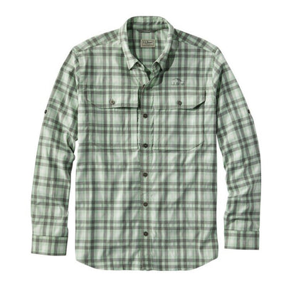 L.L.Bean Men's Regular No Fly Zone Shirt Plaid-Men's - Clothing - Tops-L.L.Bean-Sprig-M-Appalachian Outfitters