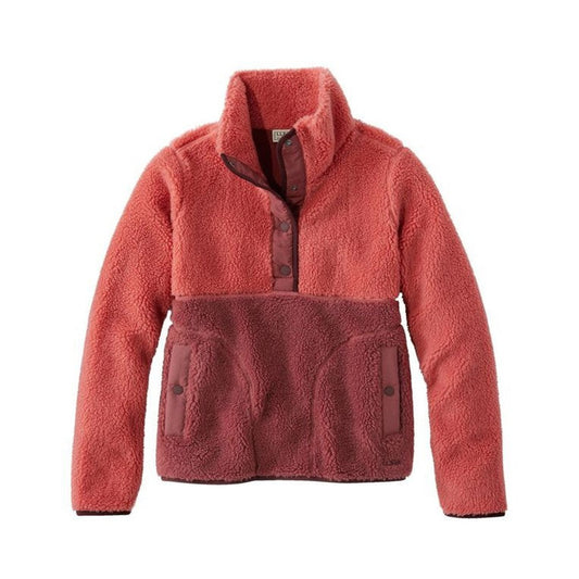 L.L.Bean Women's Bean's Sherpa Fleece Pullover-Women's - Clothing - Jackets & Vests-L.L.Bean-Mineral Red/Rosewood-S-Appalachian Outfitters