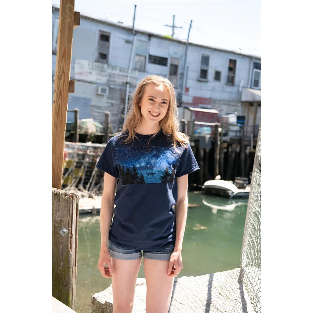 Liberty Graphics Night Kayaker Short Sleeve T-Unisex - Clothing - Tops-Liberty Graphics-Appalachian Outfitters