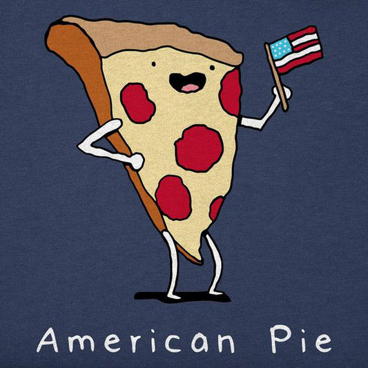Life is Good Men's American Pizza Pie Crusher Tee-Men's - Clothing - Tops-Life is Good-Appalachian Outfitters