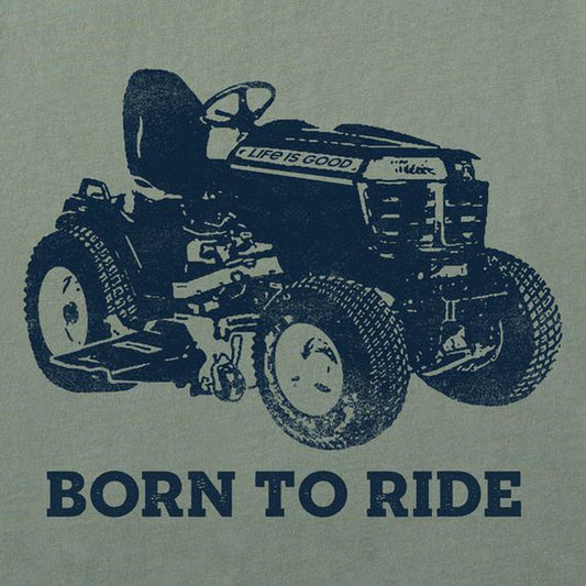 Life is Good Men's Born to Ride Mower Crusher Tee-Men's - Clothing - Tops-Life is Good-Appalachian Outfitters