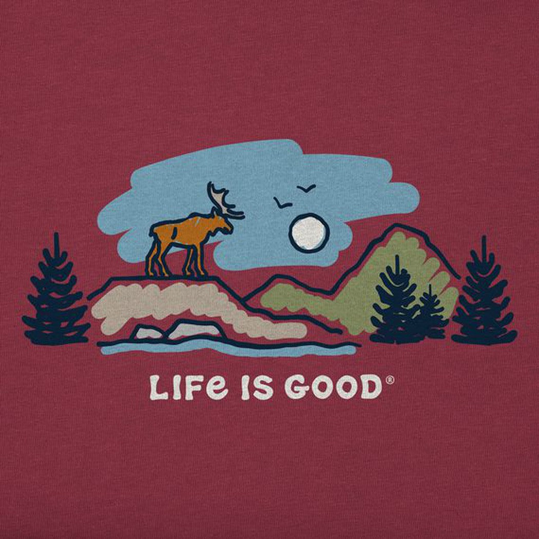 Life is Good Men's Moose Mountain Vista Crusher-Lite-Men's - Clothing - Tops-Life is Good-Appalachian Outfitters