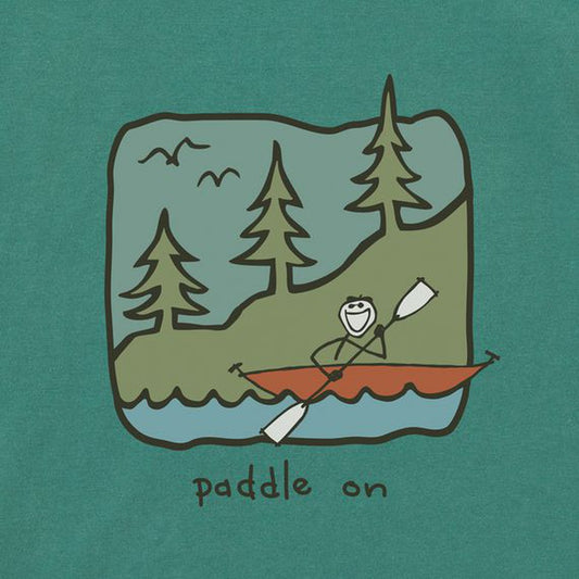 Life is Good Men's Paddle On Crusher-LITE Tee-Men's - Clothing - Tops-Life is Good-Appalachian Outfitters