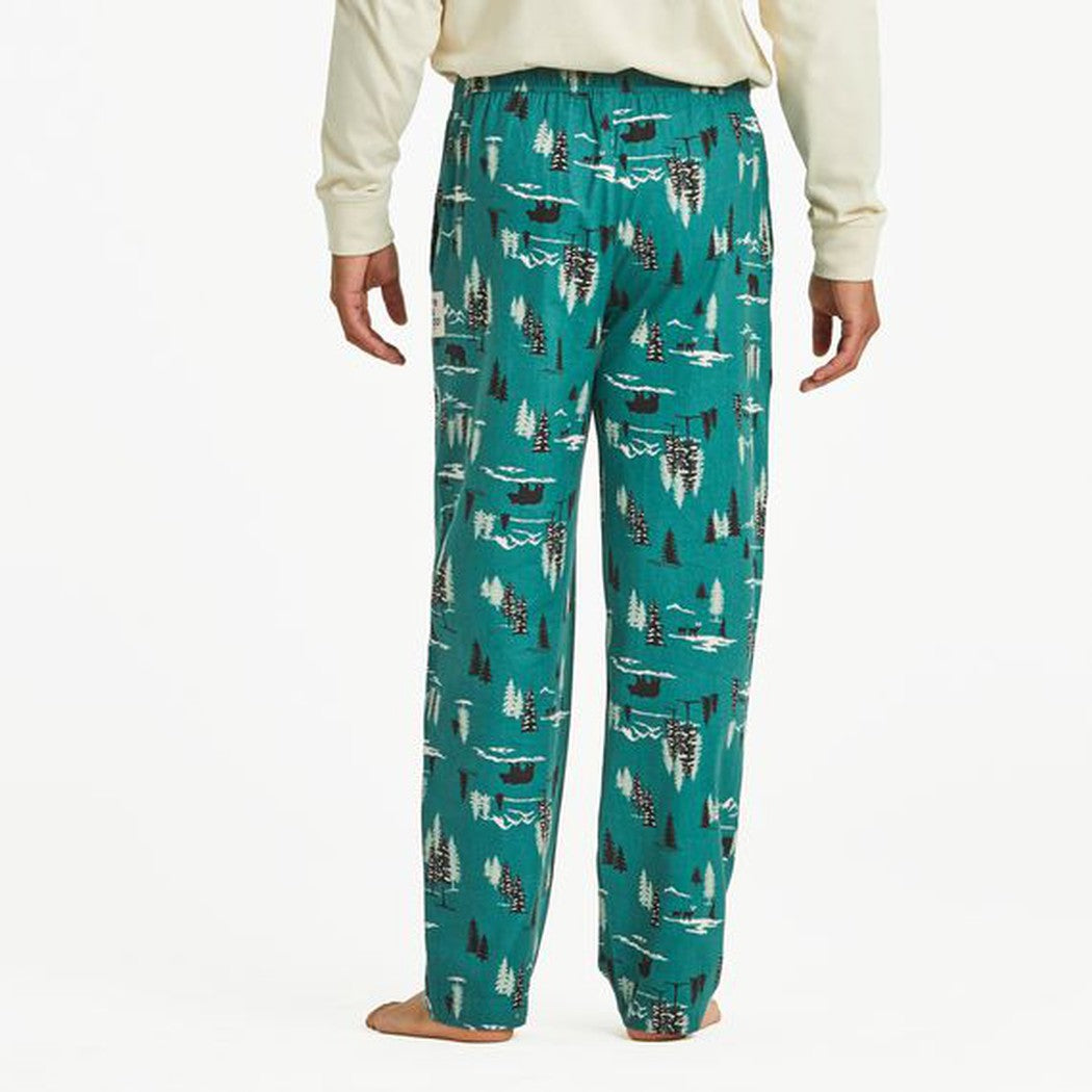 Life is Good Men's Winter Woodland Pattern Classic Sleep Pant-Men's - Clothing - Bottoms-Life is Good-Appalachian Outfitters