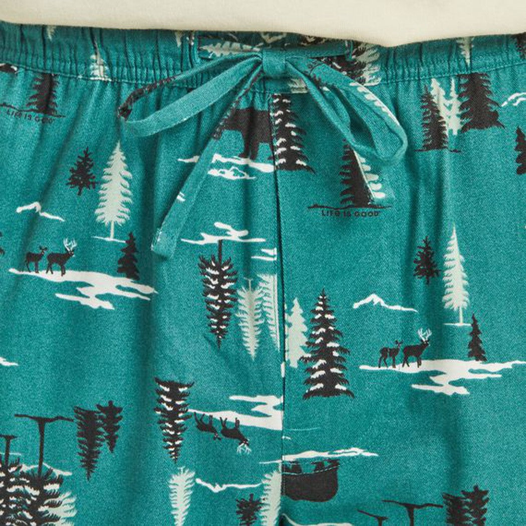 Life is Good Men's Winter Woodland Pattern Classic Sleep Pant-Men's - Clothing - Bottoms-Life is Good-Appalachian Outfitters