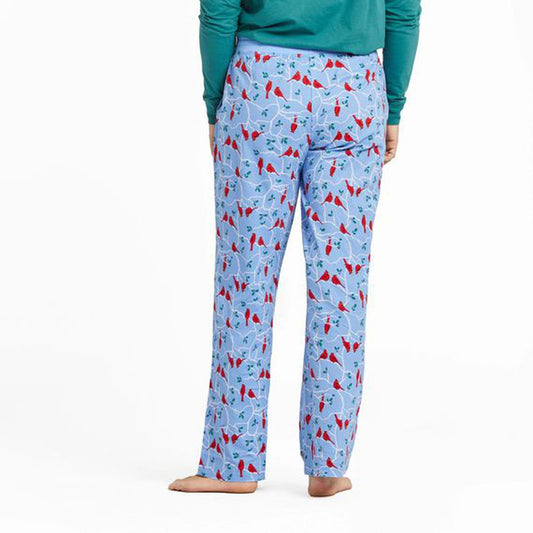 Life is Good Women's Cardinal Branch Pattern Snuggle Up Sleep Pant-Women's - Clothing - Bottoms-Life is Good-Appalachian Outfitters