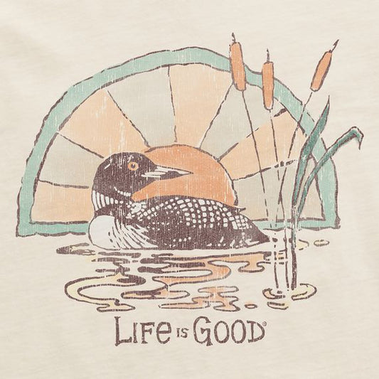 Life is Good Women's Dreamy Loon Short Sleeve Crusher Tee-Women's - Clothing - Tops-Life is Good-Appalachian Outfitters