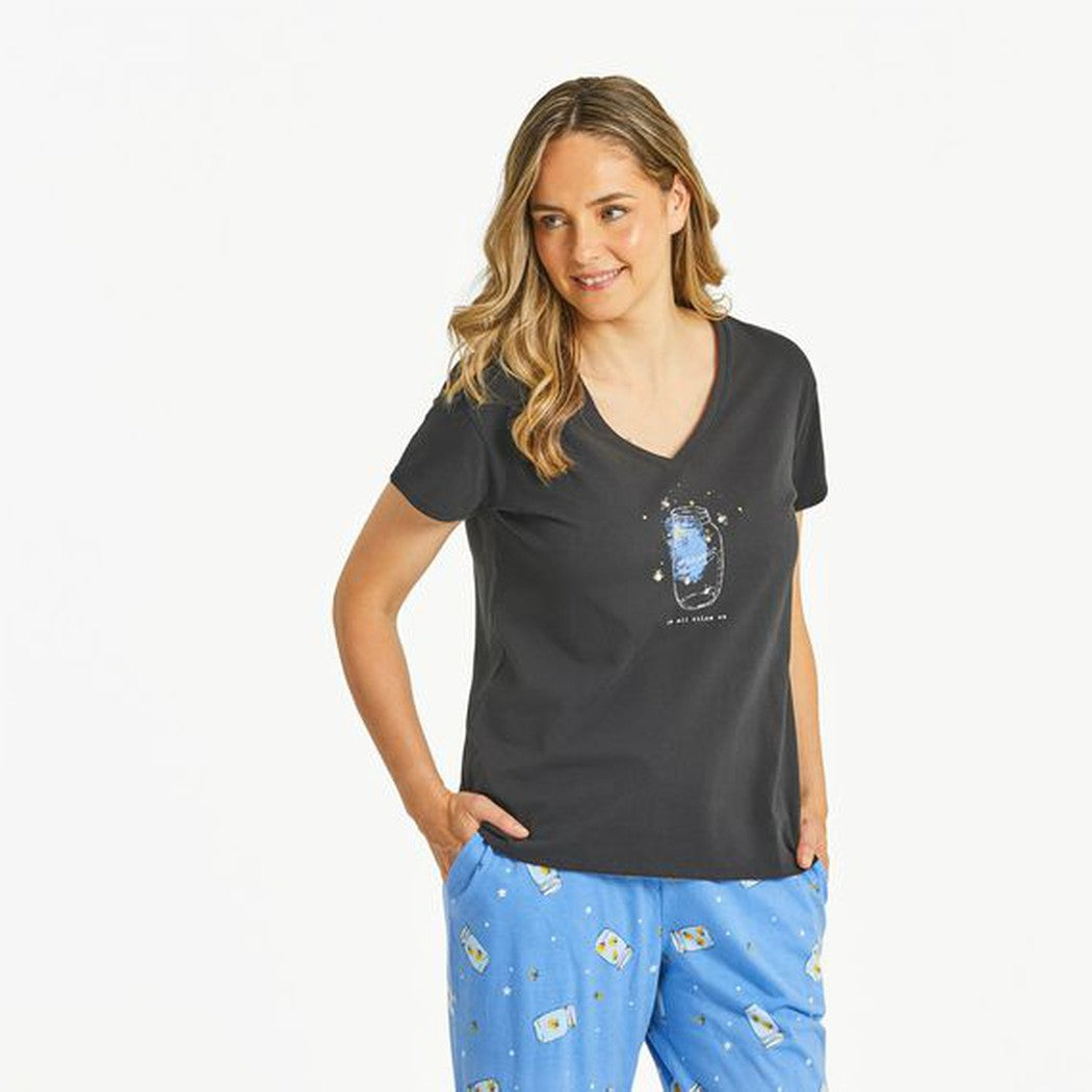 Life is Good Women's Fireflies Shine On Snuggle Up Re-Women's - Clothing - Bottoms-Life is Good-Jet Black-S-Appalachian Outfitters